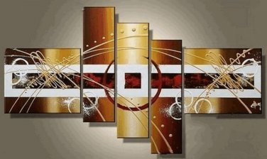 100% Hand Painted Abstract Painting Acrylic Canvas Art Decor Brand New Nice Original