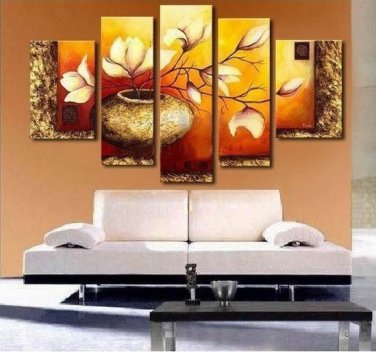 100% Hand Painted Abstract Painting Acrylic Wall Art Decor Beautiful Bestbid Original Modern