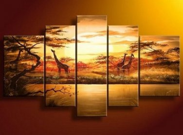 100% Hand Painted Abstract Painting Acrylic Canvas Sets Decor High Quality Bestbid Original