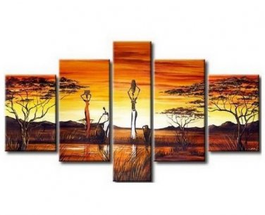 100% Hand Painted Abstract Painting Acrylic Canvas Sets Decor Brand New High Quality Original