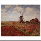 Flower Field Landscape Oil Painting Italian Tuscany Landscape Poppy Field Vineyard-202 High