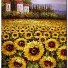 Flower Field Landscape Oil Painting Sunflower Farm Landscape Large Floral High Quality Handmade