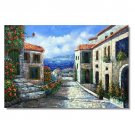 Garden by Mediterranean Sea 3 Impressionist Landscape Oil Painting Canvas Art High Quality Home