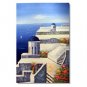Greek Isle Mediterranean Church Impressionist Landscape Oil Painting Canvas Art High Quality
