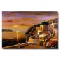 Greek Isle Santorini Church Sunset Impressionist Landscape Oil Painting Canvas Art High Quality