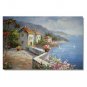 Greek Mediterranean Yark by Sea Impressionist Landscape Oil Painting Canvas Art High Quality