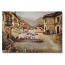 Italian Mediterranean Cafe Wine.JPG Impressionist Landscape Oil Painting Canvas Art High Quality