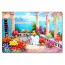 Italian Mediterranean Seascape Old Town Beach-014 Impressionist Landscape Oil Painting Canvas