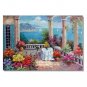 Italian Mediterranean Seascape Old Town Beach-052 Impressionist Landscape Oil Painting Canvas