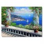 Italian Mediterranean Seascape Old Town Beach-053 Impressionist Landscape Oil Painting Canvas