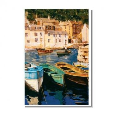 Italian Mediterranean Seascape Old Town Beach-062 Impressionist Landscape Oil Painting Canvas