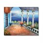 100% Hand-Paint Italian Mediterranean Seascape Old Town Beach-090 Impressionist Landscape Oil
