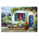 100% Hand-Paint Italian Mediterranean Seascape Old Town Beach-093 Impressionist Landscape Oil