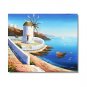 Italian Mediterranean Seascape Old Town Beach-094 Impressionist Landscape Oil Painting Canvas