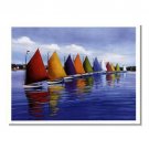 100% Hand-Paint Italian Mediterranean Seascape Old Town Beach-127 Impressionist Landscape Oil