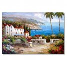 Italian Mediterranean Tuscany Italy Ocean Oil Painting 21 Impressionist Landscape Oil Painting