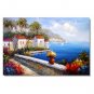 100% Handmade Italian Mediterranean Tuscany Italy Ocean Oil Painting 23 Impressionist Landscape