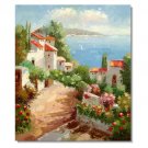 Italian Mediterranean Tuscany Italy Ocean Oil Painting 367 Impressionist Landscape Oil Painting