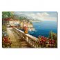 100% Hand-Paint Italy Portofino Amalfi Cinque Mediterranean Tuscany Art 11 Impressionist