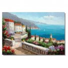 100% Hand-Paint Italy Portofino Amalfi Cinque Mediterranean Tuscany Art 15 Impressionist