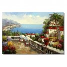 Italy Portofino Amalfi Cinque Mediterranean Tuscany Art 16 Impressionist Landscape Oil Painting