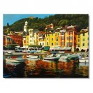 Italy Portofino Amalfi Cinque Mediterranean Tuscany Art Impressionist Landscape Oil Painting