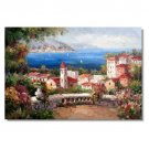 Italy Portofino Amalfi Mediterranean Tuscany Wine Art 4 Impressionist Landscape Oil Painting