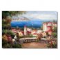 Italy Portofino Amalfi Mediterranean Tuscany Wine Art 4 Impressionist Landscape Oil Painting