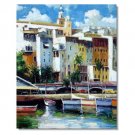 Italy Portofino Amalfi Mediterranean Tuscany Wine Art Impressionist Landscape Oil Painting