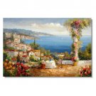100% Hand-Paint Mediterranean Italy France Tuscany Wine Art Painting 19 Impressionist Landscape