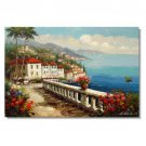 Mediterranean Italy France Tuscany Wine Art Painting 192 Impressionist Landscape Oil Painting
