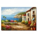 Mediterranean Italy France Tuscany Wine Art Painting 48 Impressionist Landscape Oil Painting