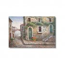 Mediterranean Italy Stone House 2 Impressionist Landscape Oil Painting Canvas Art High Quality