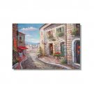 Mediterranean Italy Stone House 3 Impressionist Landscape Oil Painting Canvas Art High Quality