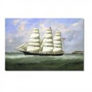 100% Handmade Ocean Seascape Oil Painting on Canvas Sailing Boat Big Waves Ships-027 Hand