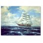 Ocean Seascape Oil Painting on Canvas Sailing Boat Big Waves Ships-028 Hand Painted Classical
