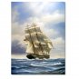 Ocean Seascape Oil Painting on Canvas Sailing Boat Big Waves Ships-088 Hand Painted Classical