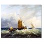 100% Hand-Paint Ocean Seascape Oil Painting on Canvas Sailing Boat Big Waves Ships-089 Hand