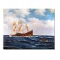 Ocean Seascape Oil Painting on Canvas Sailing Boat Big Waves Ships-092 Hand Painted Classical