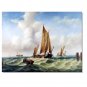 100% Handmade Ocean Seascape Oil Painting on Canvas Sailing Boat Big Waves Ships-095 Hand