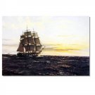 Ocean Seascape Oil Painting on Canvas Sailing Boat Big Waves Ships-125 Hand Painted Classical
