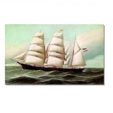 100% Hand-Paint Ocean Seascape Oil Painting on Canvas Sailing Boat Big Waves Ships-207 Hand