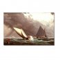 100% Hand-Paint Ocean Seascape Oil Painting on Canvas Sailing Boat Big Waves Ships-221 Hand