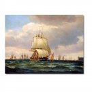 100% Hand-Paint Ocean Seascape Oil Painting on Canvas Sailing Boat Big Waves Ships-253 Hand