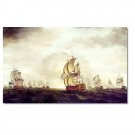 100% Hand-Paint Ocean Seascape Oil Painting on Canvas Sailing Boat Big Waves Ships-278 Hand