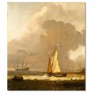 100% Hand-Paint Ocean Seascape Oil Painting on Canvas Sailing Boat Big Waves Ships-296 Hand