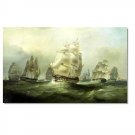 100% Hand-Paint Ocean Seascape Oil Painting on Canvas Sailing Boat Big Waves Ships-317 Hand