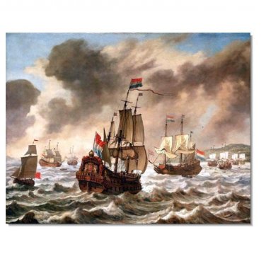 100% Hand-Paint Ocean Seascape Oil Painting on Canvas Sailing Boat Big Waves Ships-335 Hand