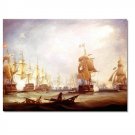 100% Hand-Paint Ocean Seascape Oil Painting on Canvas Sailing Boat Big Waves Ships-367 Hand