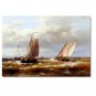 100% Hand-Paint Ocean Seascape Oil Painting on Canvas Sailing Boat Big Waves Ships-406 Hand
